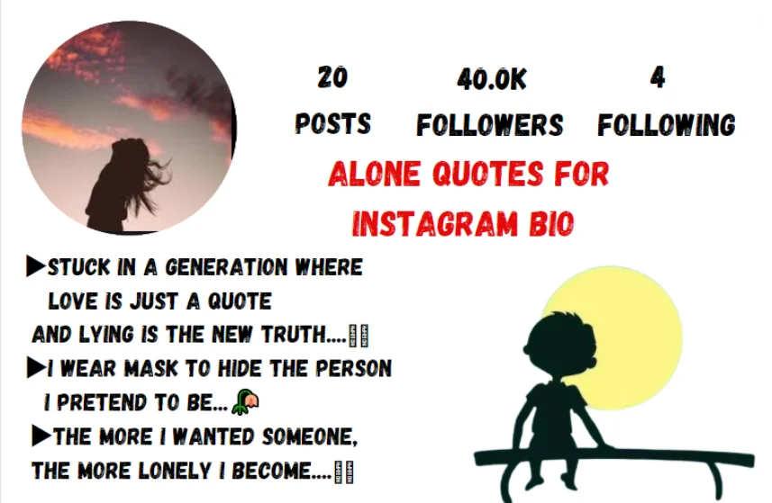 Alone Quotes For Instagram Bio