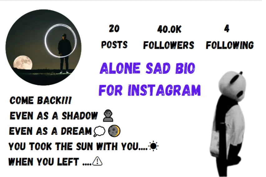 Alone Sad Bio for Instagram