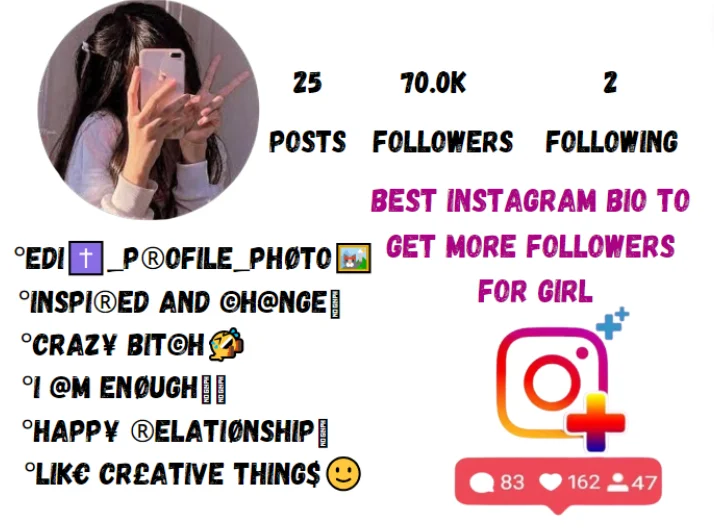 Best Instagram Bio To Get More Followers For Girl