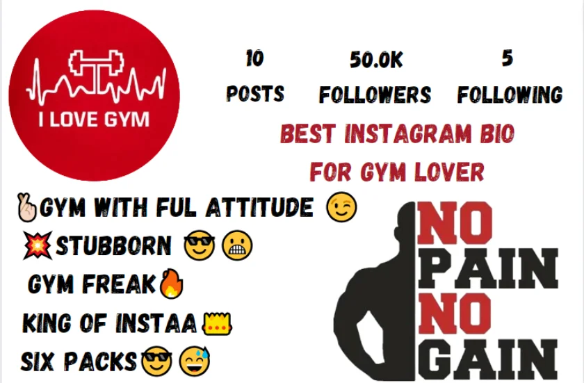 Best Instagram bio for gym lover