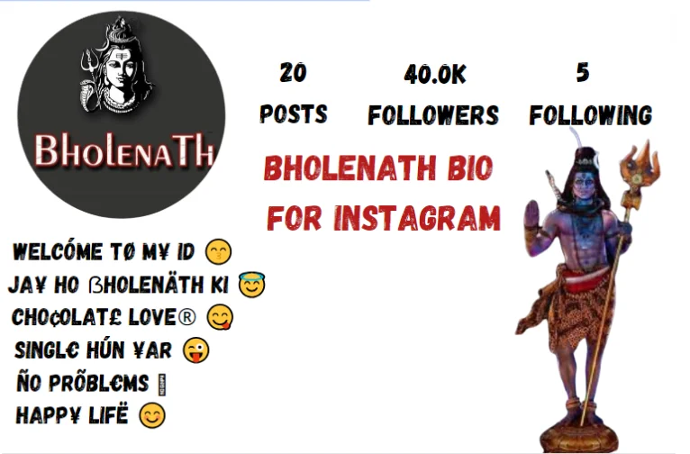 Bholenath Bio For Instagram