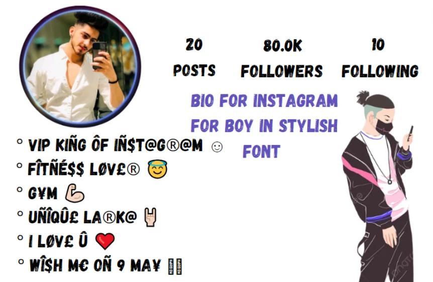 Bio For Instagram For Boy In Stylish Font 