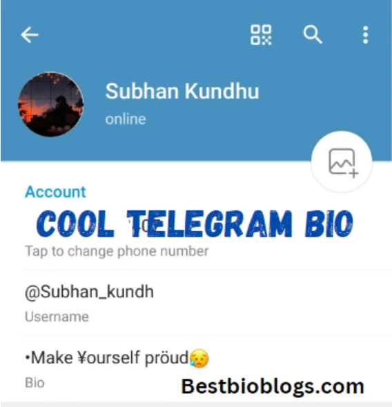 Cool Telegram bio