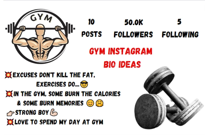 Gym Instagram bio ideas