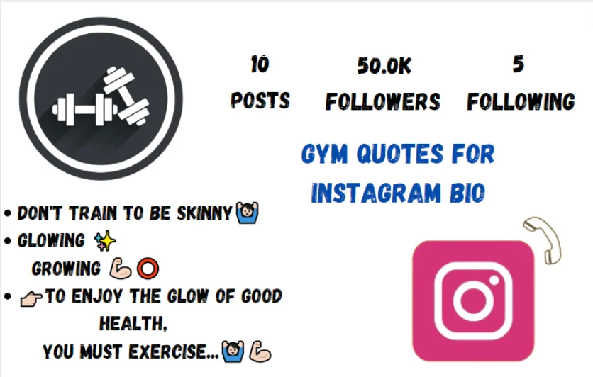 Gym quotes for Instagram bio