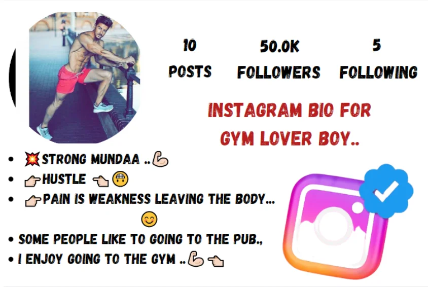 Instagram Bio For Gym Lover Boy