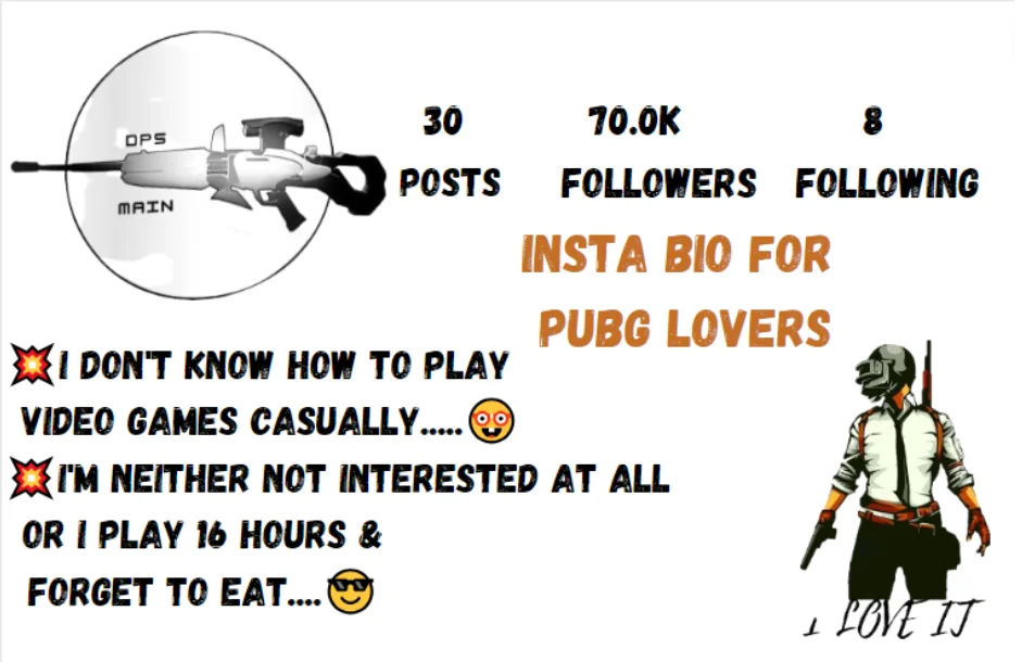 Instagram Bio For Pubg Lovers
