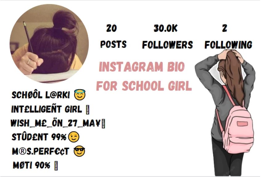 Instagram Bio For School Girl