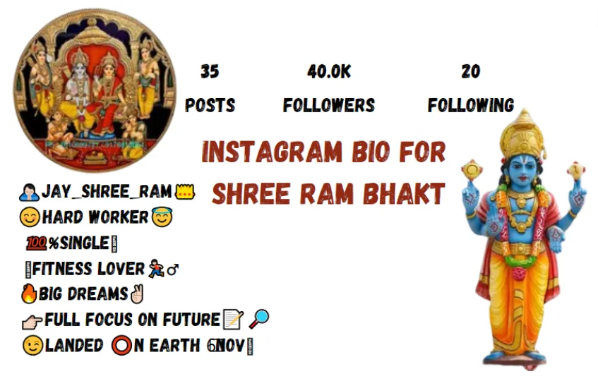 Instagram Bio For Shree Ram Bhakt
