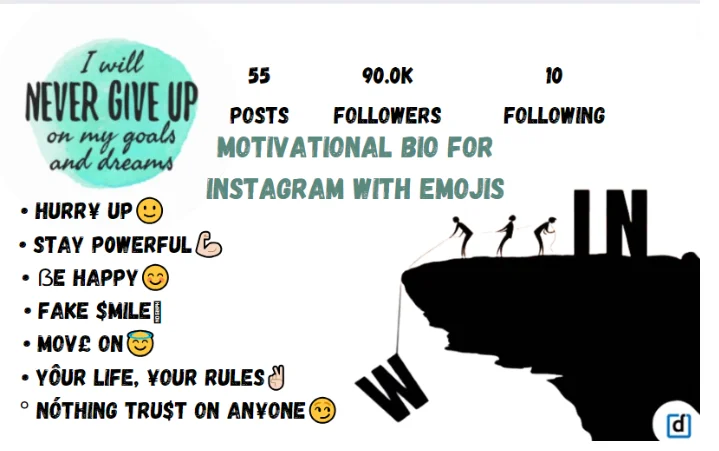 Motivational-Bio-For-Instagram-with-emojis