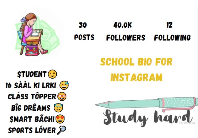 School Bio For Instagram