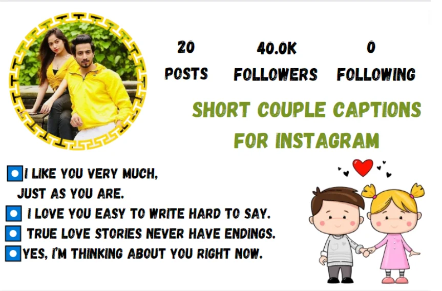 Short Couple Captions For Instagram