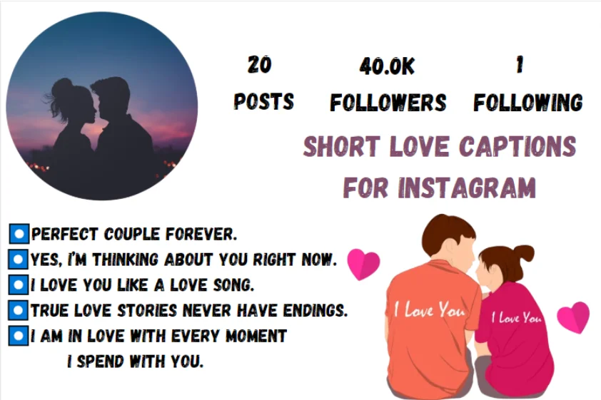 Short Love Captions for Instagram