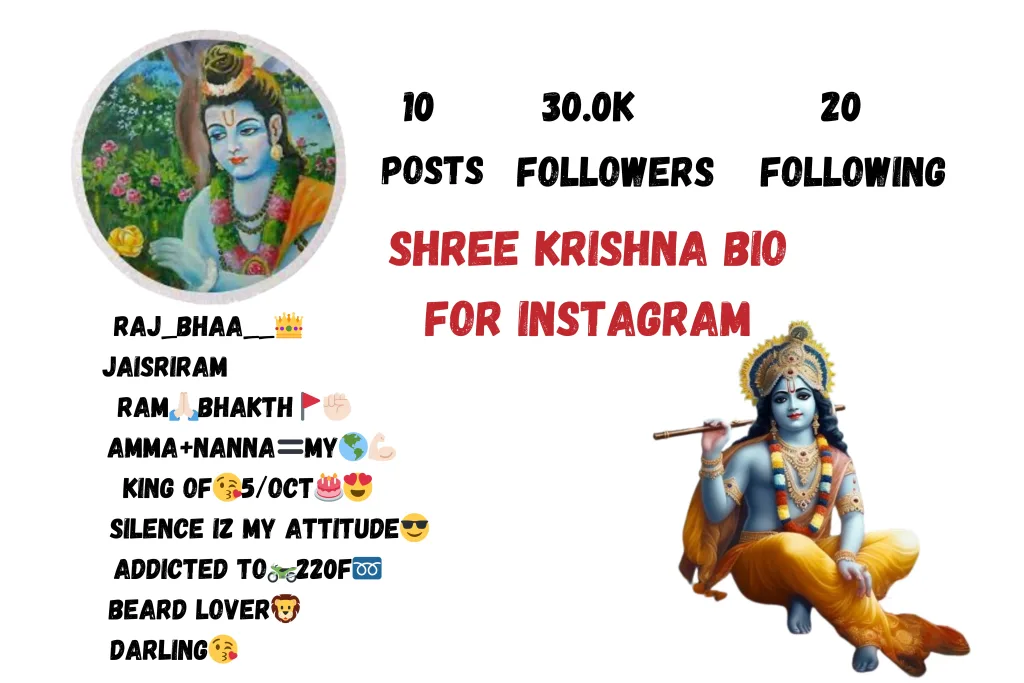 Shree Krishna Bio For Instagram 