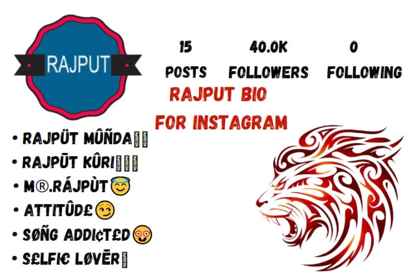 Rajput bio for instagram