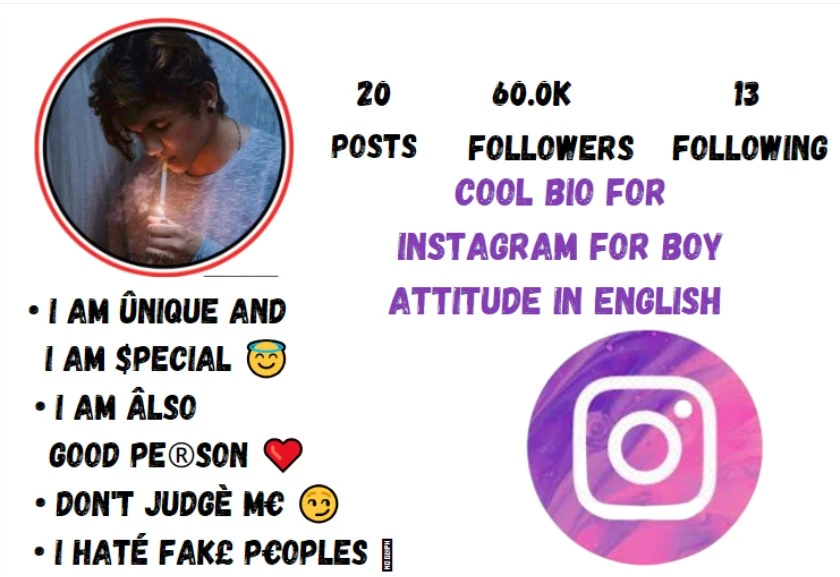 Cool Bio For Instagram For Boy Attitude In English