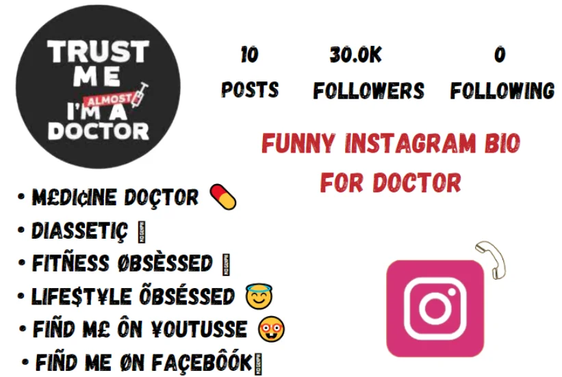 Funny Instagram Bio For Doctor