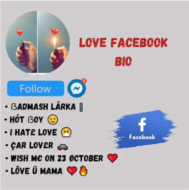 Love Facebook Bio