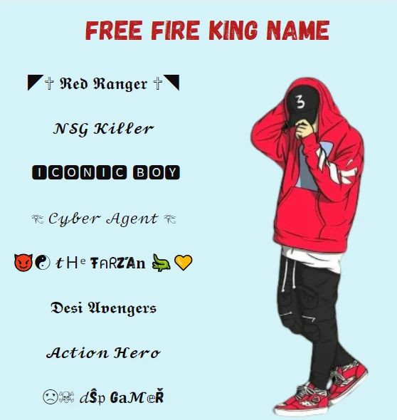 Free Fire king Name