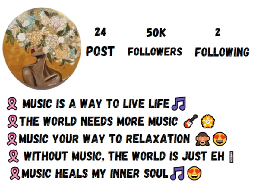 Instagram Bio for Music Artist