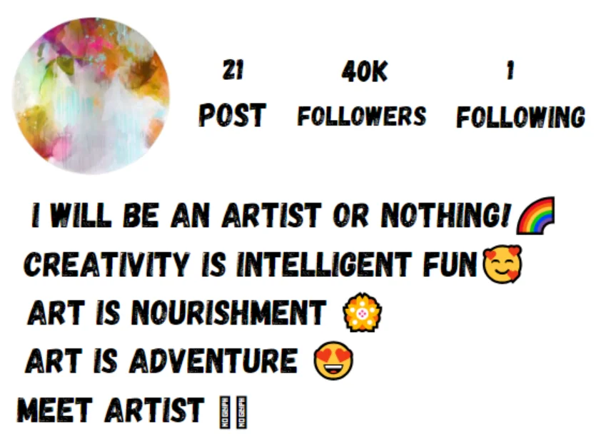 Artist Instagram Bio Ideas